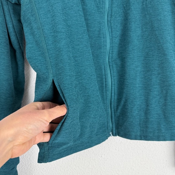 Beyond Yoga Spacedye High Energy Hoodie Hooded Jacket Large Lunar Teal - Picture 3 of 14